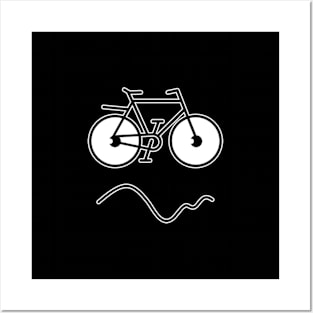 Grumpy Bike (over mountain) II Posters and Art